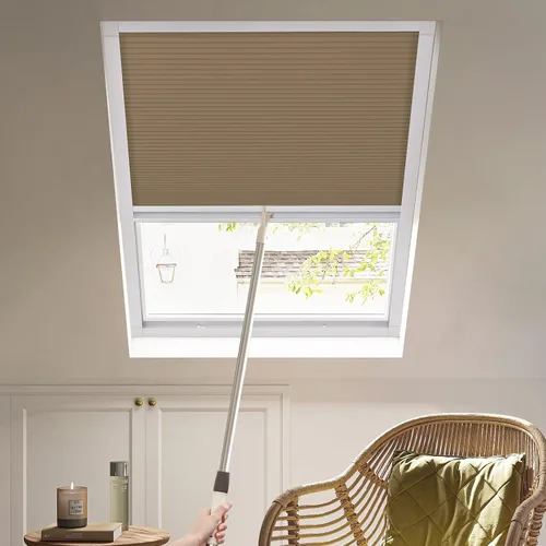 Vista 14 de MiLin Persianas opacas sin cordones para ventanas de techo, planos, diseño actualizado, muy fácil de instalar (100% negro opaco)