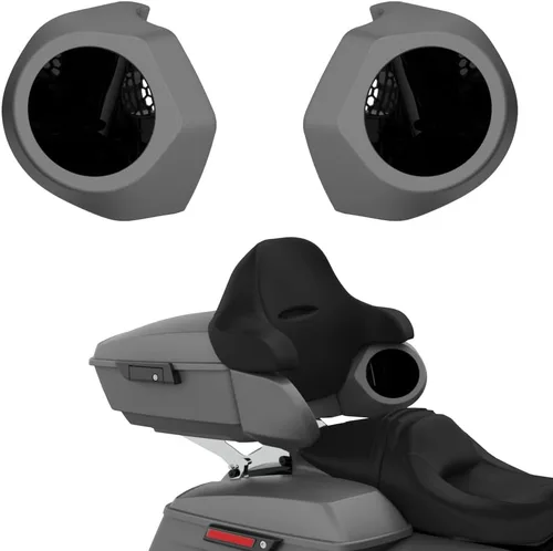 Vista 219 de Advanblack Alpine Green Tour Pack - Paquete de altavoces de 6.5 pulgadas, carcasa de audio trasera, color a juego, ajuste Harley King Tour Pack