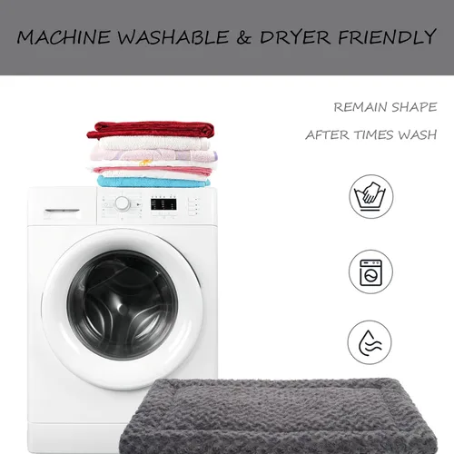 Vista 5 de Cama para perro lavable, reversible para jaula, suave y esponjosa para perrera, colchoneta para perros, colchón para dormir, perros grandes jumbo