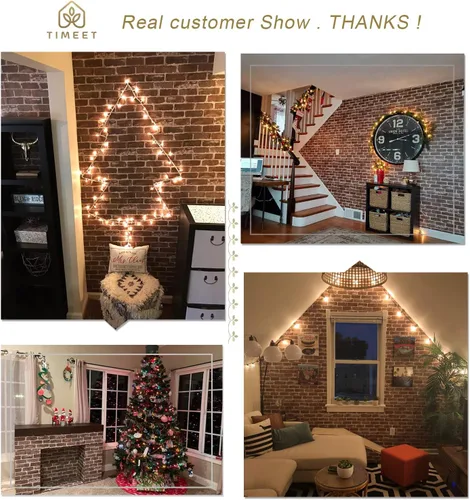 Vista 7 de Timeet Papel tapiz de ladrillo rojo, autoadhesivo para despegar y pegar, papel de contacto extraíble texturizado para dormitorio, sala de estar