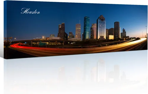 Vista 13 de Atlanta Skyline - Arte de pared para sala de estar, lienzo de paisaje urbano, decoración moderna para el hogar, imágenes panorámicas, edificio