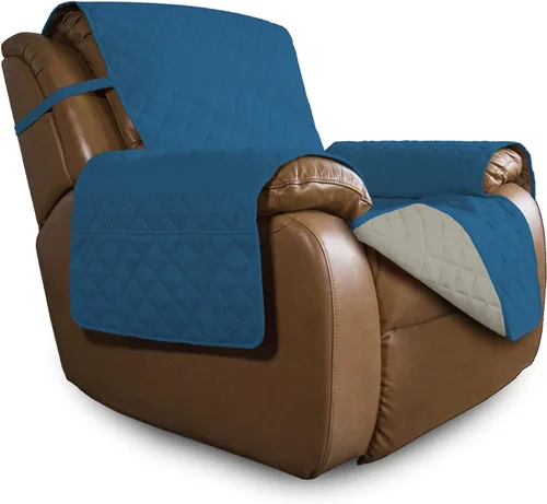 Vista 677 de Easy-Going - Funda reversible para sofá reclinable, resistente al agua, protector de muebles con correas elásticas, para mascotas y niños