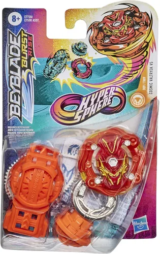 Vista 2 de Beyblade Burst Rise Hypersphere Cosmic Valtryek V5 Starter Pack – Stamina Type Battling Game Top y lanzador, juguetes a partir de 8 años