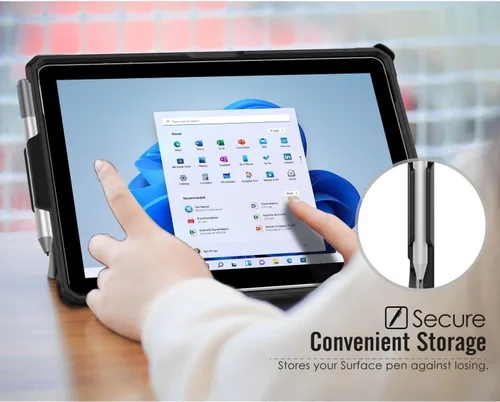 Vista 7 de MoKo Funda compatible con Microsoft Surface Go 4 / Surface Go 3 / Surface Go 2 / Surface Go Funda protectora todo en uno con soporte para bolígrafo