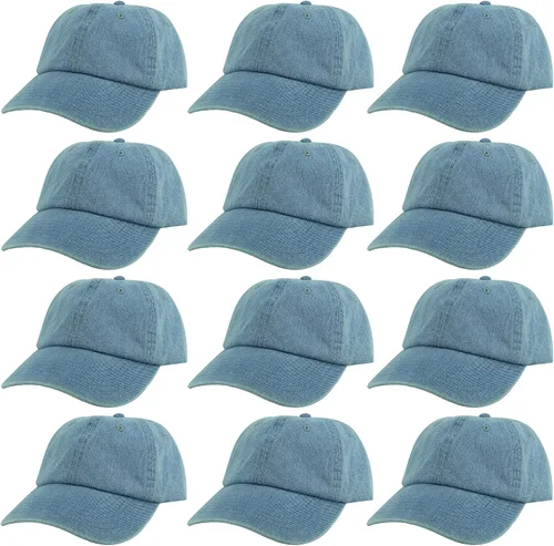 Vista 142 de Gelante Gorras de béisbol 100% algodón liso en blanco tamaño ajustable al por mayor a granel de 12 unidades Verde militar