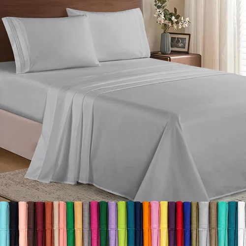 Vista 34 de Elegant Comfort - Juego de sábanas de microfibra de 1500 hilos de calidad hotelera prémium de 4 piezas - Resistente a arrugas, sábana bajera