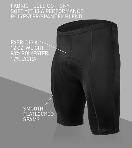 Vista 7 de Men's Century Padded Cycling Shorts Long Distance Peformance Three Inseams