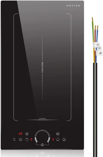 Noxton Placa de Inducción Doble, Placa Eléctrica de 2 Quemadores, Estufa de Inducción Mejorada con Zona Flex, Aumento de Potencia, 9 Niveles de