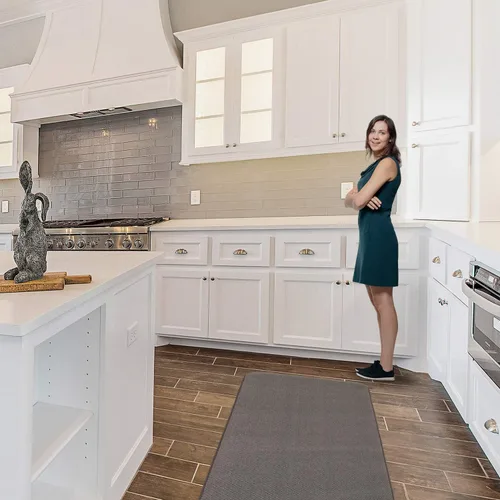 Vista 2 de House, Home and More Alfombra antideslizante - Gris - 4 pies x 27 pulgadas