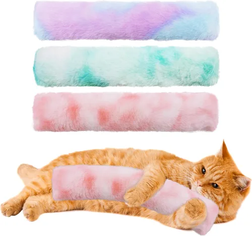 Vista 10 de Juego de 3 Almohadas Blandas y Duraderas con Hierba Gatera para Gatos, Almohada Interior Interactiva con Hierba Gatera para Gatos de Rico