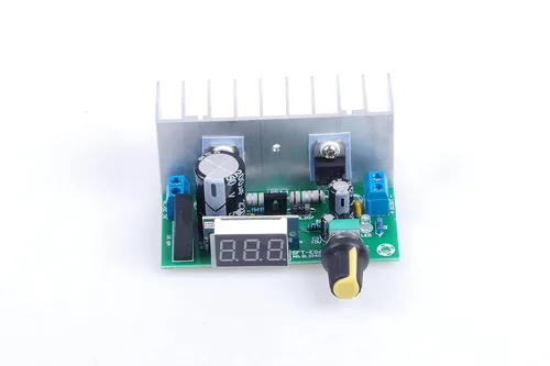 Vista 2 de LM317 Convertidor de voltaje Buck Módulo de fuente de alimentación regulado DC 24V a DC 12V Pantalla LED Voltímetro Regulador de voltios DC 0-35V AC