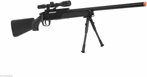 Vista 2 de CYMA ZM51 Rifle de francotirador de aire comprimido con resorte fps-400 con bípode, alcance (Arma de aire comprimido)