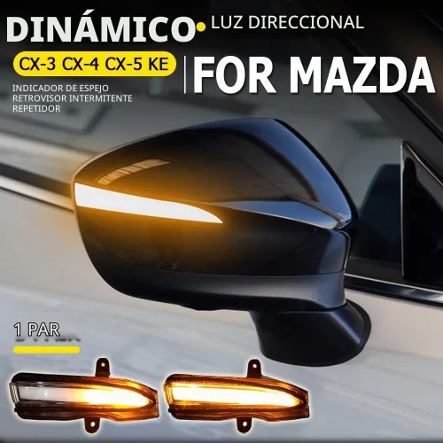 Vista 6 de Luz de señal de giro dinámica LED Lámpara intermitente para rMazda CX-3 CX3 2016-2018 CX-4 CX4 CX-5 CX5 (amarillo)