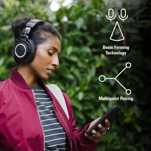 Vista 5 de Audio-Technica ATH-M50XBT2 Auriculares inalámbricos, color negro