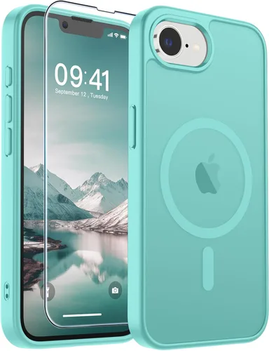 Vista 277 de SUPFINE - Funda magnética para iPhone 14 Pro Max (compatible con MagSafe), (protección contra caídas de grado militar de 10 pies), delgada, Negro