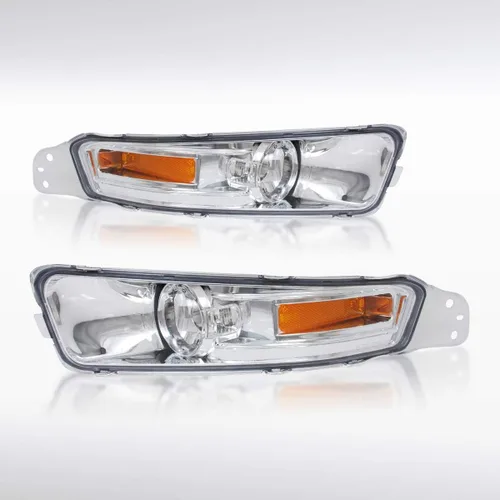 Vista 6 de Autozensation Compatible con Ford Mustang Gt V6 L+R 2005-2009, carcasa negra, luces de parachoques de lente transparente