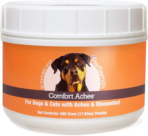 Vista 13 de Herbsmith Dolores de confort – Alivio del dolor a base de hierbas para perros + gatos – para dolores de mascotas + dolores – Suplemento