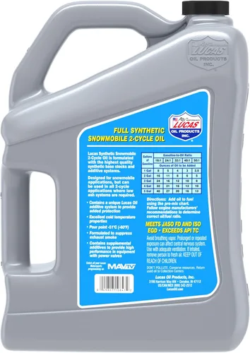 Vista 2 de Lucas Oil 10847 Aceite sintético para motos de nieve de 2 ciclos, 1 galón