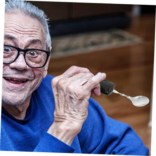 Vista 5 de ERINGOGO 2Sets Adaptive Utensils for Elderly of Weighted Cutlery Shaking Fork and Spoon Ergonomic Design for Hand Tremors for Disabled and