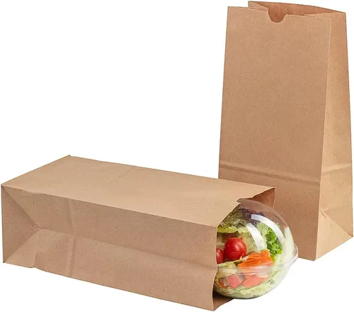 Vista 24 de Restaurantware Bag Tek - Bolsas de almuerzo desechables de 6 libras, 100 bolsas resistentes para llevar, fondo plano, ideales para restaurantes, A