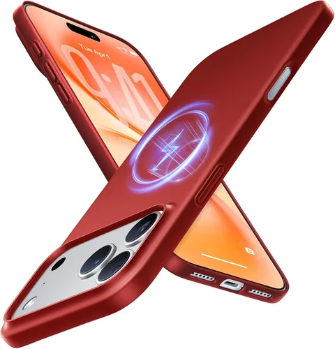 Vista 11 de TORRAS Funda magnética delgada para iPhone 17 PRO MAX, funda ultradelgada para teléfono 17 ProMax compatible con MagSafe, PC duro mate ligero