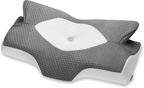 Vista 13 de Almohadas cervicales de espuma viscoelástica Elviros para el dolor de cuello y hombros, almohada para el cuello para dormir, almohadas para dormir