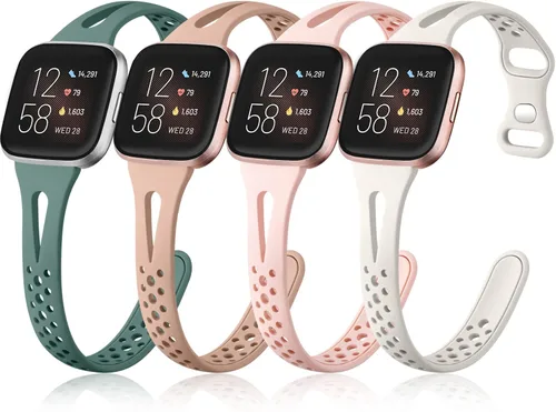 Vista 12 de Odbeai Paquete de 4 correas deportivas delgadas compatibles con Fitbit Versa 2 / Versa/Versa Lite/Versa SE, Versa 2 correas para mujeres y hombres