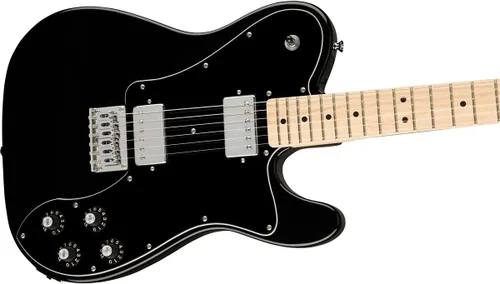 Vista 4 de Squier Affinity Series Deluxe Telecaster - Guitarra eléctrica, con 2 años de garantía, negro, diapasón de arce