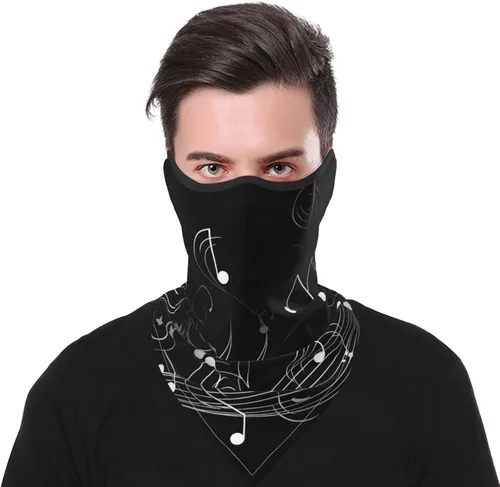 Máscara de cuello para hombres y mujeres, protección solar UV, resistente al viento, bandana a rayas blancas y negras para ciclismo, senderismo