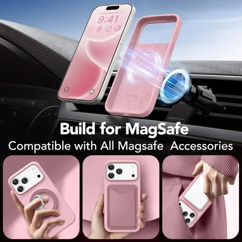 Vista 283 de GONEZ Funda magnética para iPhone 14, compatible con Magsafe, con protector de pantalla + protector de cámara, forro de microfibra antiarañazos