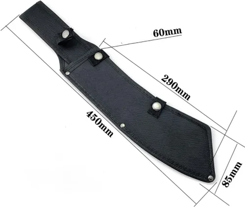 Vista 2 de Cuchillo al aire libre Funda de almacenamiento de nylon titular con lazo para cinturón para hoja fija Machete Cuchillo de corte de madera