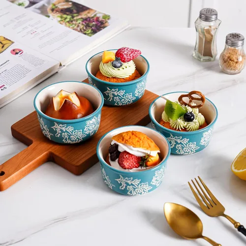 Vista 2 de Wisenvoy Ramekins Creme Brulee Ramekins Ramekins - Ramekins de cerámica para horno (8 onzas)