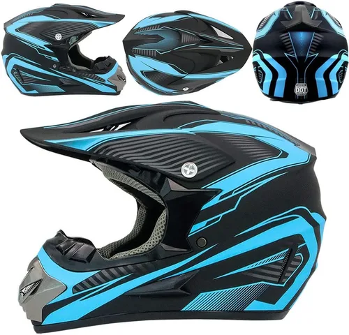 Casco de motocross, ATV para jóvenes y niños, motocicleta de bicicleta de tierra, casco BMX de 4 ruedas para bicicleta de montaña todoterreno,