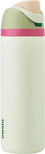 Vista 33 de Owala FreeSip - Botella de agua aislada de acero inoxidable con popote para deportes y viajes, sin BPA, 24 onzas, marea brumosa