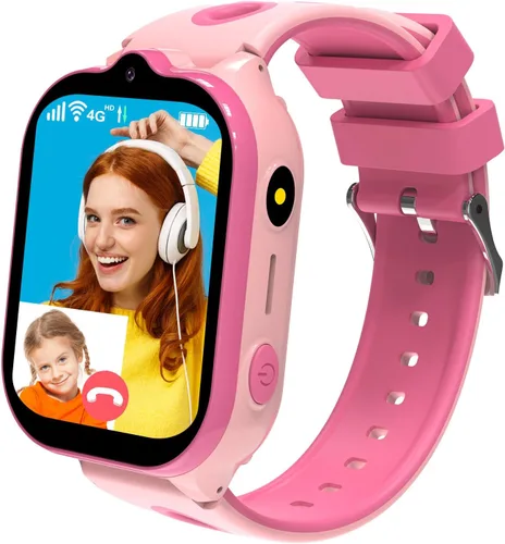 Vista 7 de Reloj inteligente 4G para niños, rastreador GPS, relojes inteligentes con videollamadas, juegos de rompecabezas de llamadas bidireccionales, chat