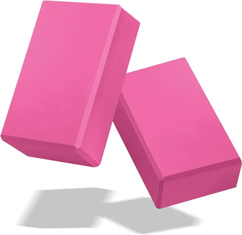 Vista 11 de Biguphate Bloques de yoga, paquete de 2 bloques de yoga de espuma EVA de soporte, sin látex, bloques de ejercicio antideslizantes, accesorios