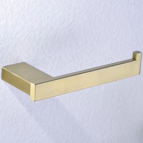 Vista 13 de RANDOM Portarrollos de papel higiénico de oro cepillado, accesorios de hardware de baño SUS 304 de acero inoxidable moderno soporte de rollo