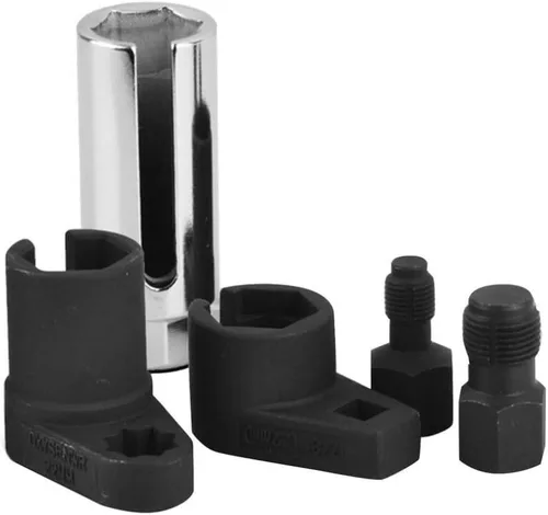 Vista 6 de A ABIGAIL 5 piezas automotriz O2 sensor de oxígeno llave de enchufe herramienta de extracción y juego de cazador de roscas 3/8" 1/2" unidad x 7/8