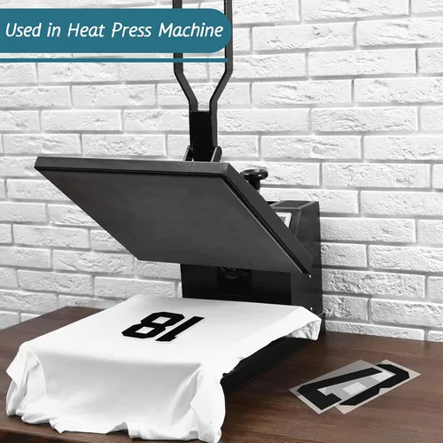 Vista 5 de Zonon 22 piezas de camisetas con números para planchar con transferencia de calor del 0 al 9 números de jersey para uniforme de equipo deportivo