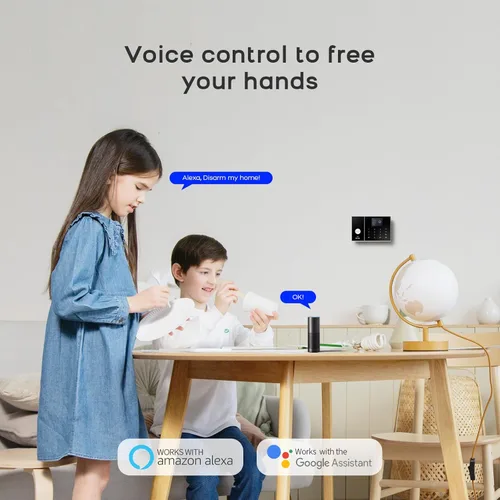 Vista 9 de Sistema de alarma PGST para seguridad del hogar, sistema de seguridad inteligente para el hogar, kit de 8 piezas