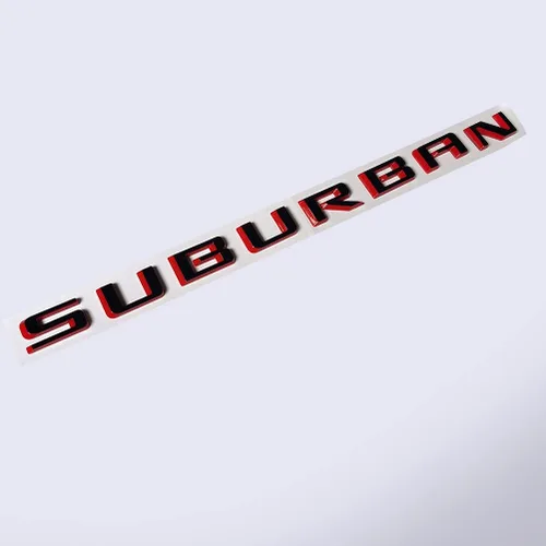 Vista 10 de Emblema Suburban OEM 2021 Letras 3D Compatible con Suburban 84910061 2019-2025 Negro Brillante