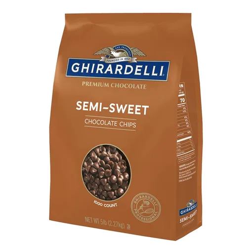 Ghirardelli Chocolate Company - Chips semidulces 1000 por libra, bolsa de 5 libras (paquete de 1)