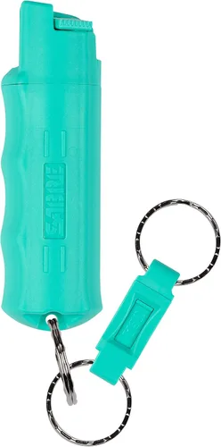 Vista 17 de SABRE Pepper Spray - Quick Release Keychain for Easy Carry & Fast Access, Max Police Strength Self Defense OC Spray With UV Dye, 10 Sec. Spray Time