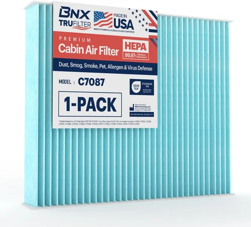 Vista 36 de BNX TruFilter C7001 - Filtro de aire de cabina HEPA, 99.97 %, compatible con Chevrolet: Avalanche, Silverado, Suburban, Tahoe; compatible