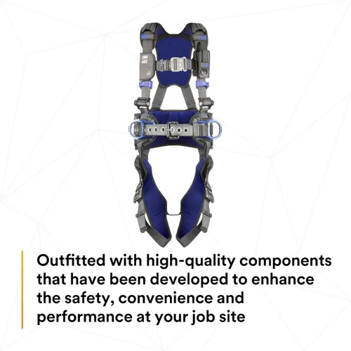 Vista 3 de Arnés de cuerpo completo DBI/Sala ExoFit NEX, estilo construcción, azul/gris