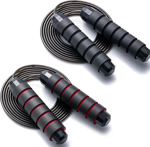 Vista 13 de BOOMIBOO Cuerda de Saltar, Cuerdas de Saltar Ajustables, Cuerda de Saltar Sin Enredos de Velocidad Rápida con Rodamientos de Bolas para Mujeres