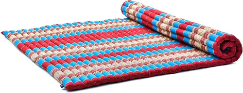 Vista 21 de Leewadee - Colchón de suelo plegable - Futón japonés enrollable -Alfombra de tatami triple pliegue - Cama de piso para invitados - Colchón