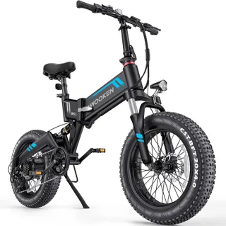 Bicicleta eléctrica TotGuard, bicicleta eléctrica de 20 pulgadas para adultos con motor sin escobillas de 750 W, ebike de neumáticos gruesos de 20