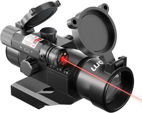 Vista 7 de Hiram 1X30 4 MOA Green Red Dot Mira para Rifles con Láser, Picatinny Cantilever PEPR Mount