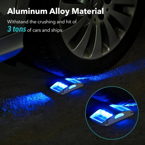 Vista 4 de AGPTEK Luces Solares para Entrada de Vehículos 1 Paquete, Luces Marcadoras Solares LED Impermeables para Cubierta al Aire Libre, Muelle, Marina